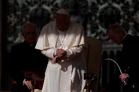 Pope Francis Leads Wednesday's General Audience In Saint Peter's Square, Vatican City