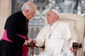 Pope Francis Leads Wednesday's General Audience In Saint Peter's Square, Vatican City