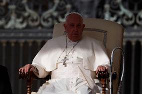 Pope Francis Leads Wednesday's General Audience In Saint Peter's Square, Vatican City