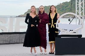 Esther Exposito, Malena Villa, Mathilde Ollivier,Isabel Peña, Pedro Martin Calero Attends At The Photocall El Llanto During The