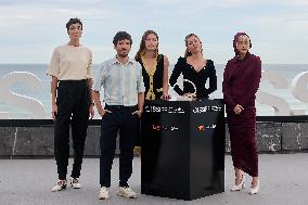 Esther Exposito, Malena Villa, Mathilde Ollivier,Isabel Peña, Pedro Martin Calero Attends At The Photocall El Llanto During The