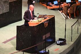 President Of Turkey Erdogan At The United Nations General Assembly 2024