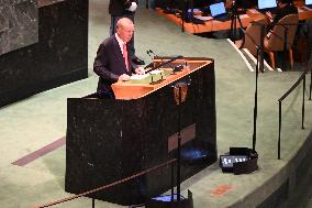 President Of Turkey Erdogan At The United Nations General Assembly 2024