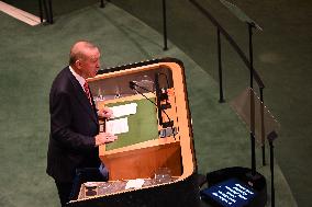 President Of Turkey Erdogan At The United Nations General Assembly 2024