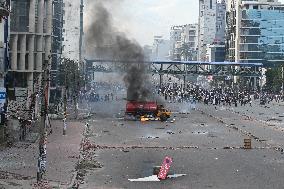 Anti-quota Protest In Dhaka, Bangladesh.