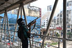 Anti-quota Protest In Dhaka, Bangladesh.