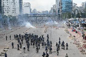 Anti-quota Protest In Dhaka, Bangladesh.