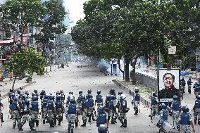 Anti-quota Protest In Dhaka, Bangladesh.