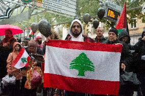 Protest Over Israeli Attacks On Lebanon In Bonn