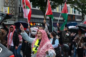 Protest Over Israeli Attacks On Lebanon In Bonn