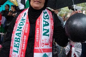 Protest Over Israeli Attacks On Lebanon In Bonn