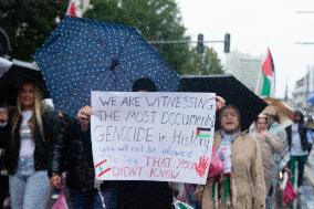 Protest Over Israeli Attacks On Lebanon In Bonn