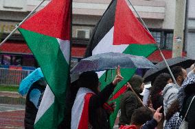 Protest Over Israeli Attacks On Lebanon In Bonn