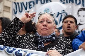 Aeronavigators Protest At Congress Against The Privatization Of Aerolíneas Argentinas.