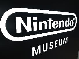 Signage and logo of the Nintendo Museum