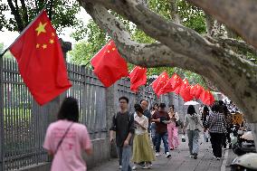 Chinese Celebrate National Day in Nanjing