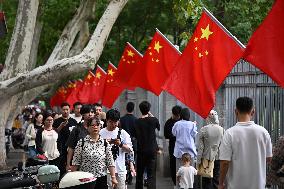 Chinese Celebrate National Day in Nanjing