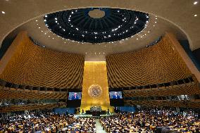 Biden Makes Final Address To The UN General Assembly - NYC