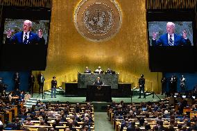 Biden Makes Final Address To The UN General Assembly - NYC