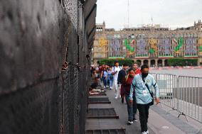 Barricades To Prevent Riots By Ayotzinapa Demonstrators