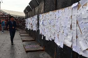 Barricades To Prevent Riots By Ayotzinapa Demonstrators