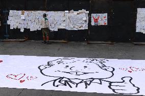 Barricades To Prevent Riots By Ayotzinapa Demonstrators