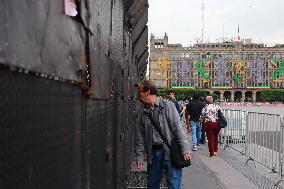 Barricades To Prevent Riots By Ayotzinapa Demonstrators