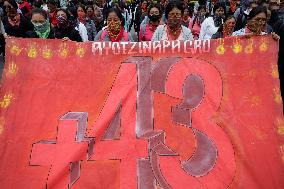 Mothers And Fathers Of The 43 Ayotzinapa Students March 10 Years After Their Disappearance