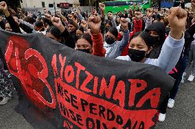 Mothers And Fathers Of The 43 Ayotzinapa Students March 10 Years After Their Disappearance