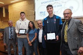 GIOCHI OLIMPICI - Olimpiadi Parigi 2024 - Commemorative plaques delivered to athletes from Emilia Romagna for participation in t