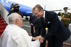 Pope Francis Arrives in Luxembourg