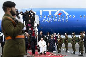 Pope Francis Arrives in Luxembourg