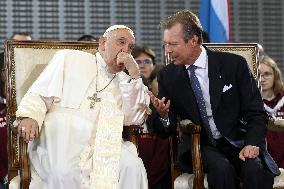 Pope Francis Arrives in Luxembourg