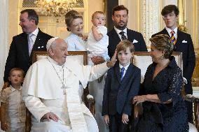 Pope Francis Meets The Royal Family - Luxembourg