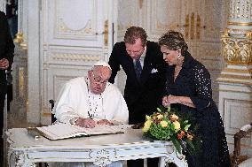 Pope Francis Meets The Grand Ducal Family - Luxembourg