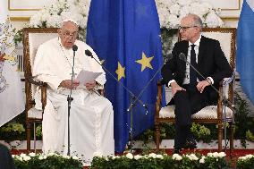 Pope Francis Meets Civil Authorities - Luxembourg