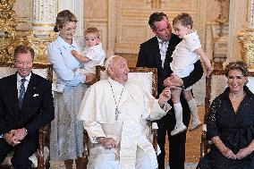 Pope Francis Meets The Grand Ducal Family - Luxembourg