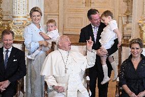 Pope Francis Meets The Grand Ducal Family - Luxembourg