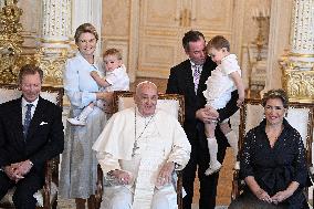 Pope Francis Meets The Grand Ducal Family - Luxembourg