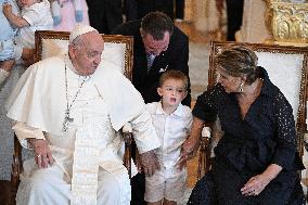 Pope Francis Meets The Grand Ducal Family - Luxembourg