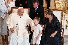 Pope Francis Meets The Grand Ducal Family - Luxembourg