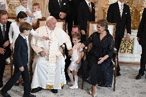 Pope Francis Meets The Grand Ducal Family - Luxembourg