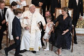 Pope Francis Meets The Grand Ducal Family - Luxembourg