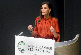 Queen Letizia At World Cancer Research Day Annual Meeting - Milan