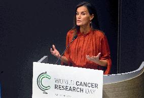 Queen Letizia At World Cancer Research Day Annual Meeting - Milan