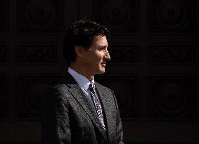 PM Trudeau Meets President Macron - Ottawa