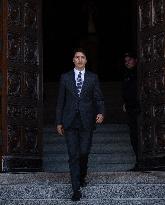 PM Trudeau Meets President Macron - Ottawa