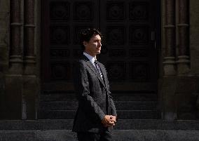 PM Trudeau Meets President Macron - Ottawa