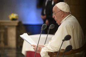 Pope Francis Meets Catholic Community - Luxembourg