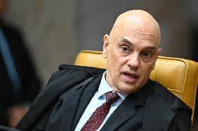 Brazilian Supreme Court Justice Alexandre De Moraes Analyzes The Unblocking Of Platform X In Brazil.